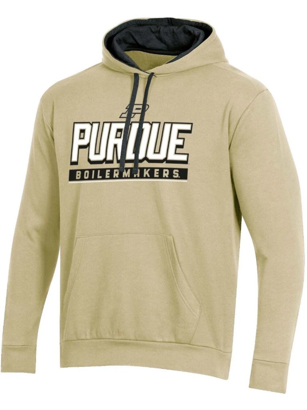 Champion Mens Purdue Applique Fleece Hoodie Purdue Boilermakers GoldBlack Small